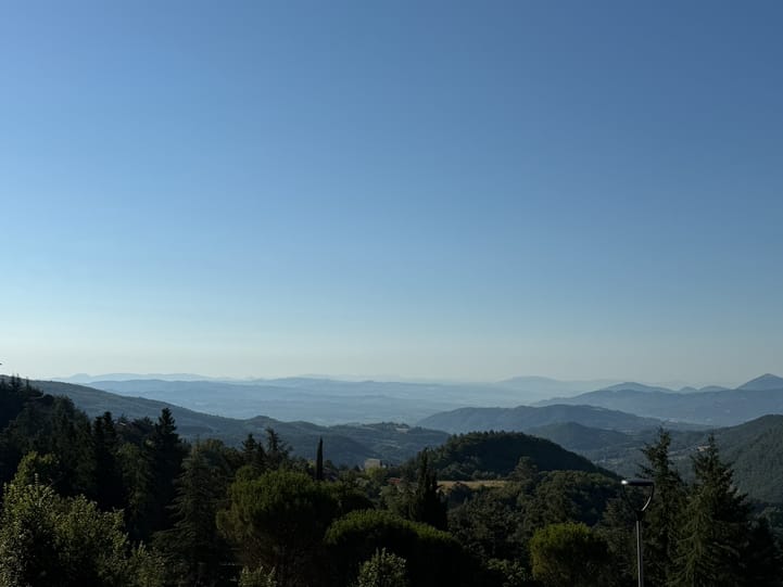 Uno sguardo sulle colline umbre