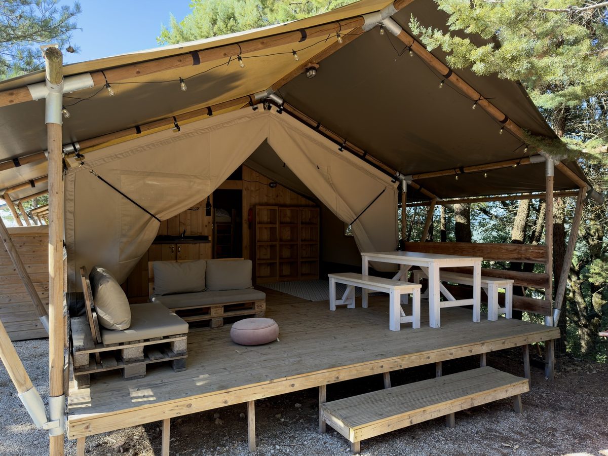 Tenda safari con bagno privato